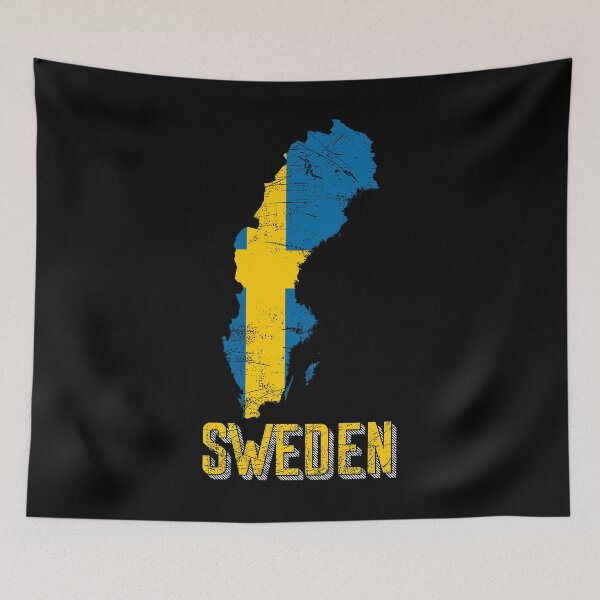 Item preview, Sweden flag map designed and sold by Mila1946.