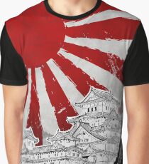 Japanese Palace and Sun Graphic T-Shirt
