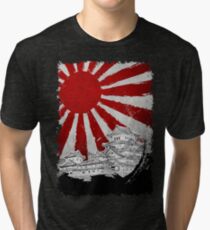 Japanischer Palast und Sonne Vintage T-Shirt