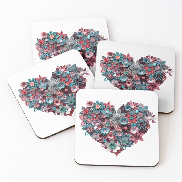 Item preview, Paper Floral Heart Art  designed and sold by Dorsadaf M.