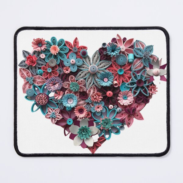 Item preview, Paper Floral Heart Art designed and sold by Dorsadaf M.