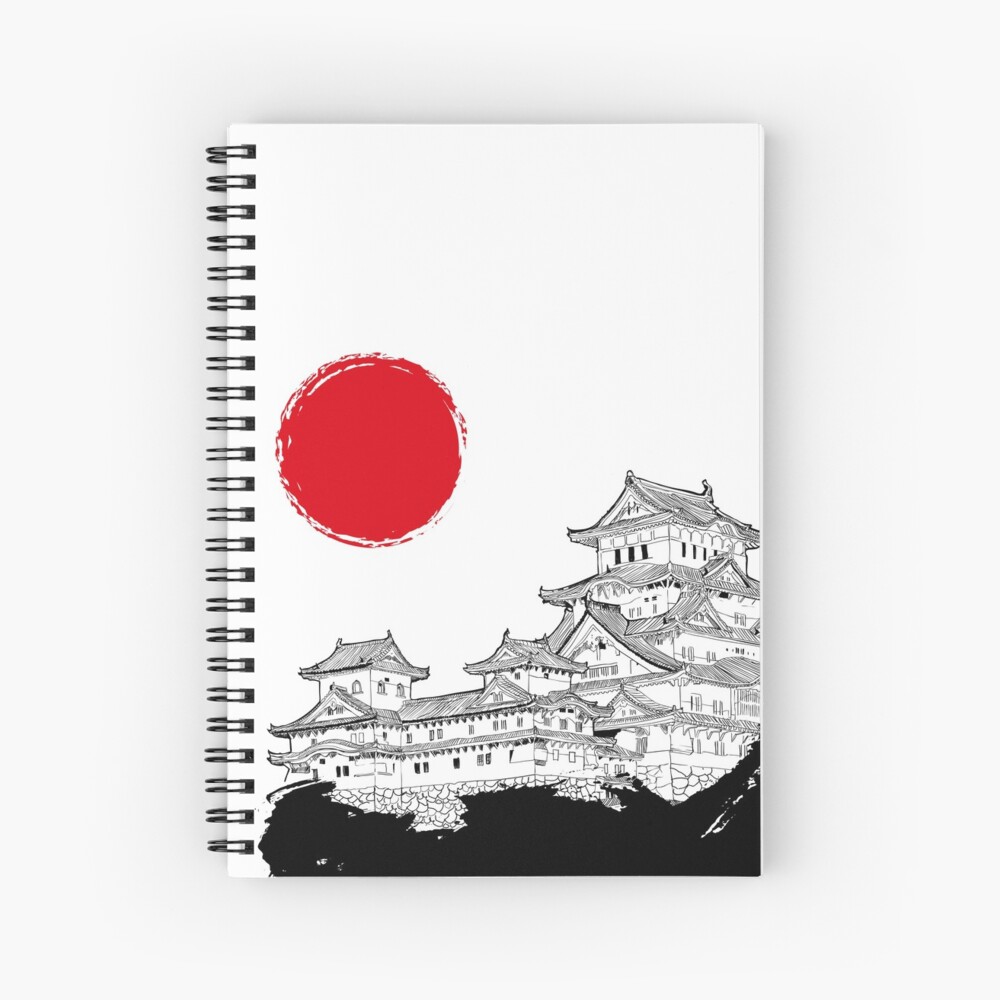 Japanese Palace Spiral Notebook By Dcornel Redbubble