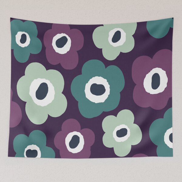 Item preview, Iconic Modern Scandinavian Garden in Gradient Purple and Green designed and sold by Deutschic.
