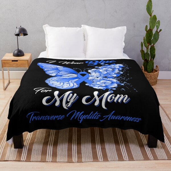 Item preview, I Wear Blue For My Mom Transverse Myelitis Awareness Butterfly Ribbon Gifts designed and sold by Adropine.
