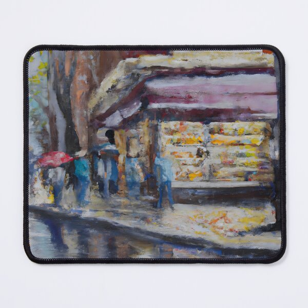 Item preview, Rainy Bookshop on the Corner designed and sold by priddypaintings.