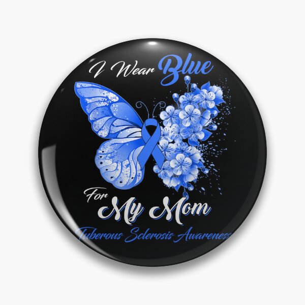 Item preview, I Wear Blue For My Mom Tuberous Sclerosis Awareness Butterfly Ribbon Gifts designed and sold by Adropine.
