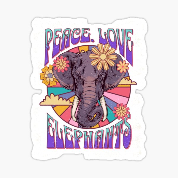 Item preview, Peace, Love, Elephants, Elephant Shirt, Animal Lover, Gift For Her, Him, Christmas Gift, Nature Lover, TShirt, Tee Shirt, Comfy Tee designed and sold by SkyBudgets.