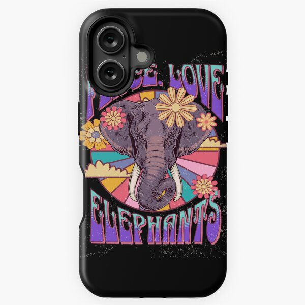 Item preview, Peace, Love, Elephants, Elephant Shirt, Animal Lover, Gift For Her, Him, Christmas Gift, Nature Lover, TShirt, Tee Shirt, Comfy Tee designed and sold by SkyBudgets.