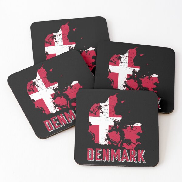 Item preview, Denmark flag map designed and sold by Mila1946.