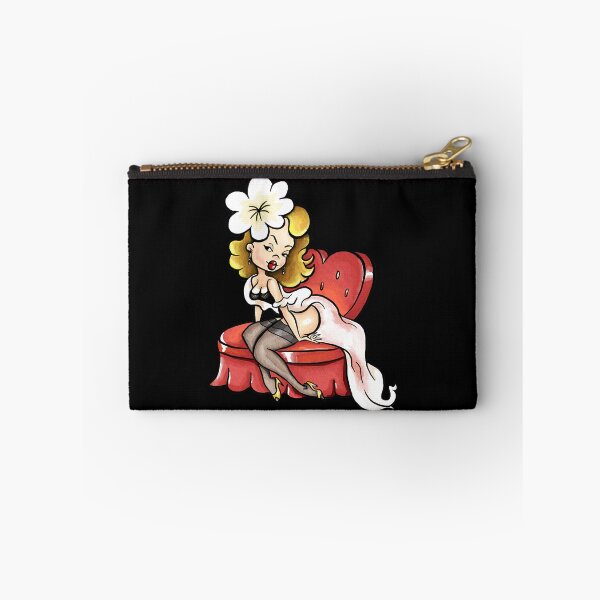 Item preview, Cute Cartoon Pinup Blonde on a Loveseat designed and sold by martinezArts.