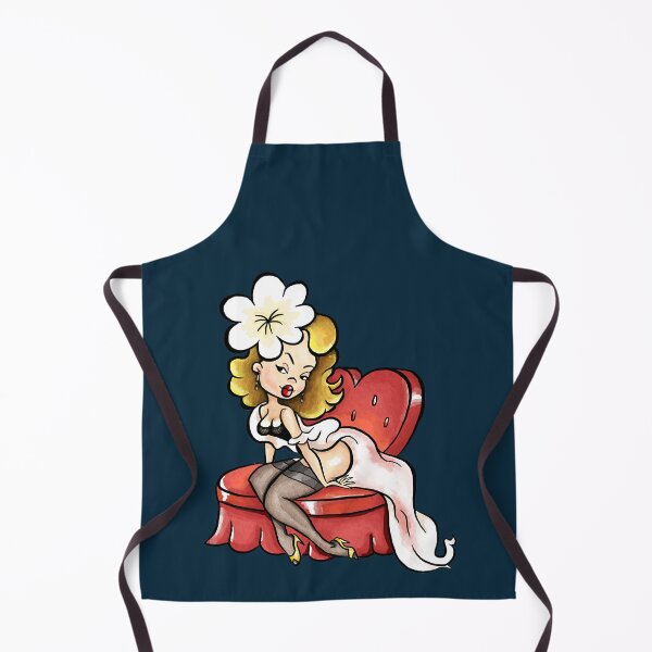 Item preview, Cute Cartoon Pinup Blonde on a Loveseat designed and sold by martinezArts.