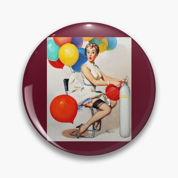 Item preview, 1950s Vintage Pin-up Girl Happy Birthday Celebration Rainbow Party Illustration Art Blonde Leggy Gar designed and sold by martinezArts.