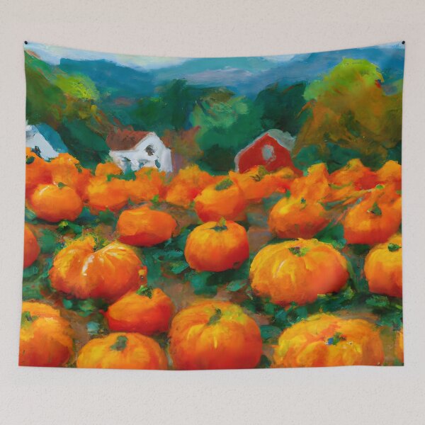 Item preview, Pretty Pumpkin Farm designed and sold by priddypaintings.