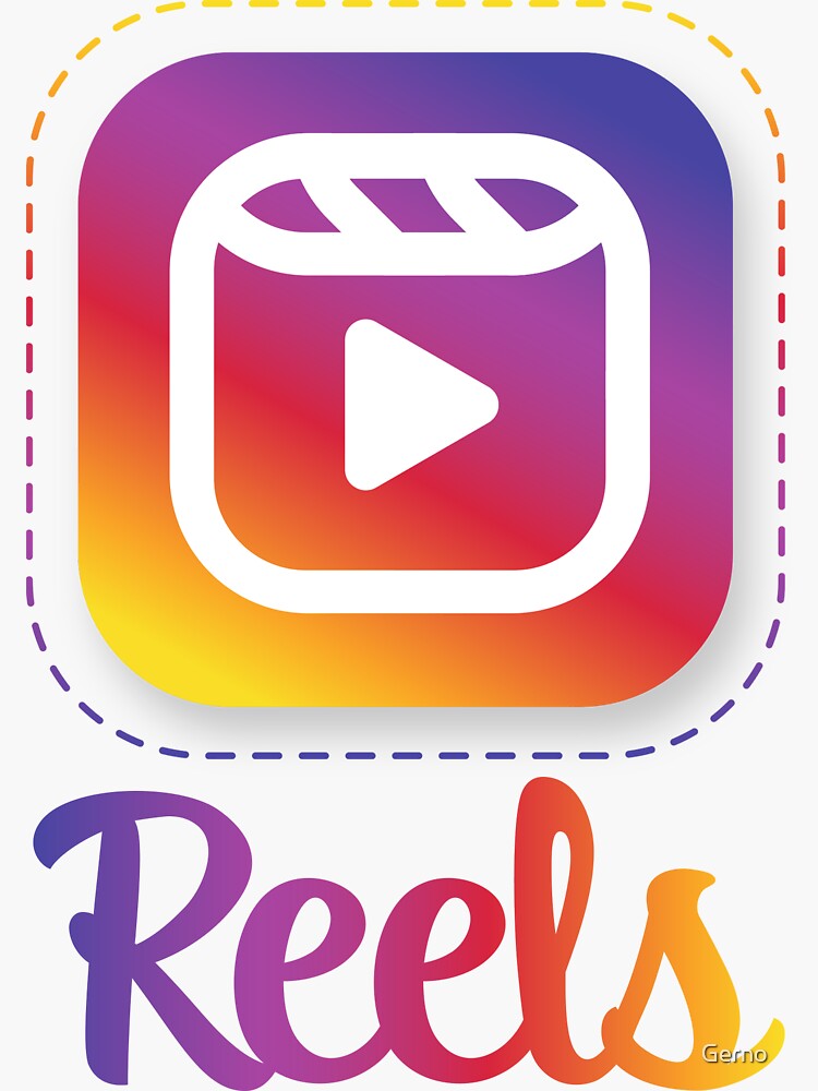 "Reels Instagram" Sticker for Sale by Gerno Redbubble
