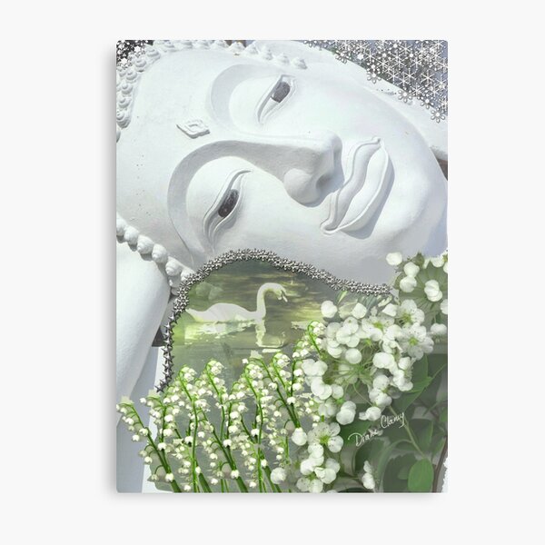 In the Garden - Quan Yin Lilies of the Valley Metal Print