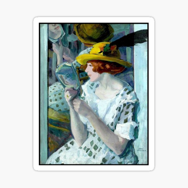 Item preview, YOUNG WOMAN WITH A MIRROR : Vintage Jane Peterson Painting Print designed and sold by posterbobs.