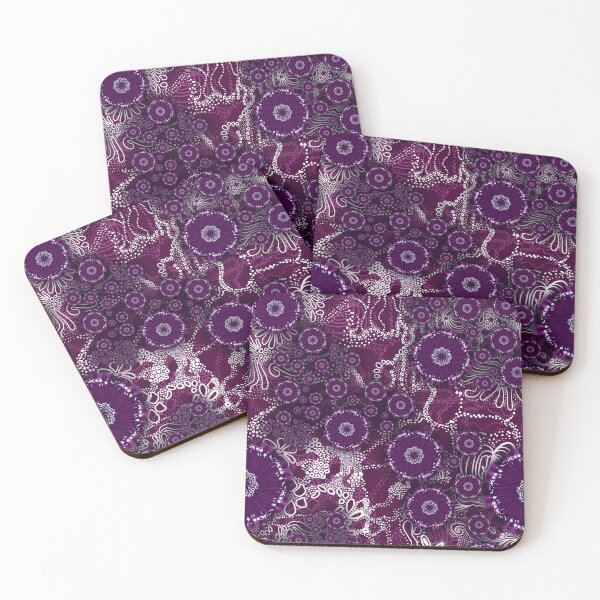 Item preview, Flora Going Viral Wine and Purple designed and sold by Suziness Designs.