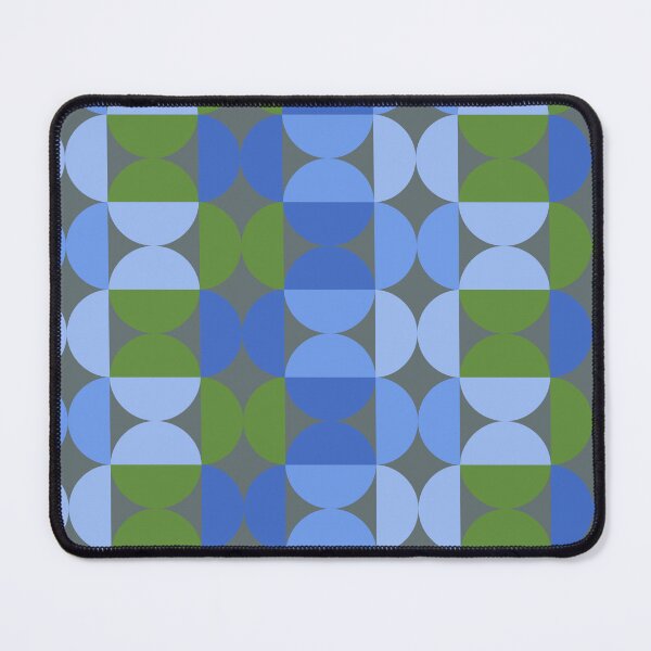 Item preview, Blue Green Geometric half circle pattern designed and sold by 247vibes.