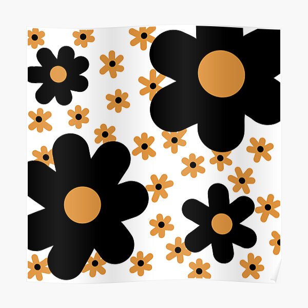 Decoración: Flores Naranjas Y Negras | Redbubble