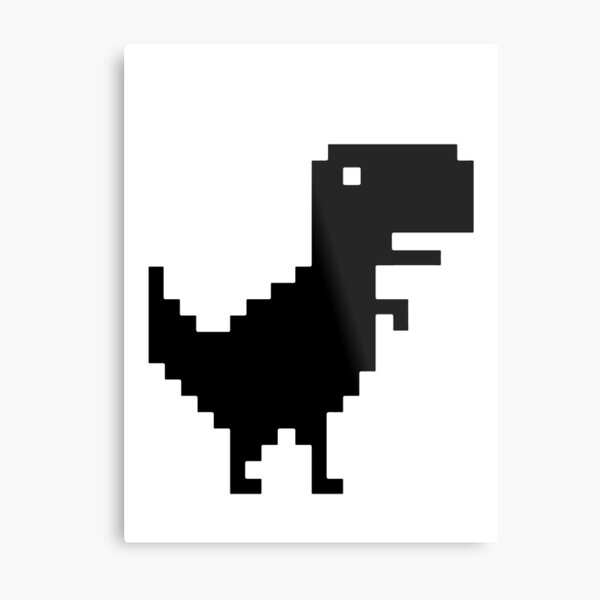 Google Offline Dinosaur Game Metal Print for Sale by DannyAndCo