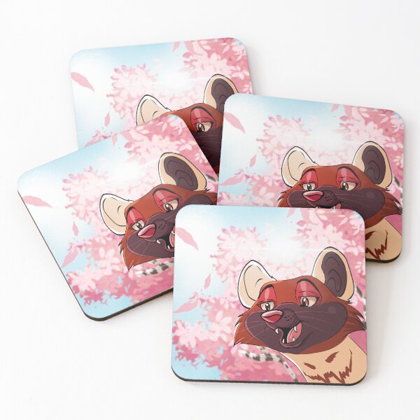 Item preview, Pink Cherry Blossom Pine Marten designed and sold by HarpWyrmDraws.