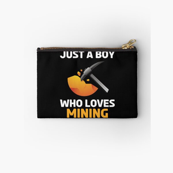 Item preview, Just A Boy Who Loves Mining Gold Coal Miner Pickaxe designed and sold by Hamza Gourram.