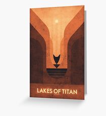 Saturn | Moon | Titan | Lakes of Titan | Space Art Greeting Card