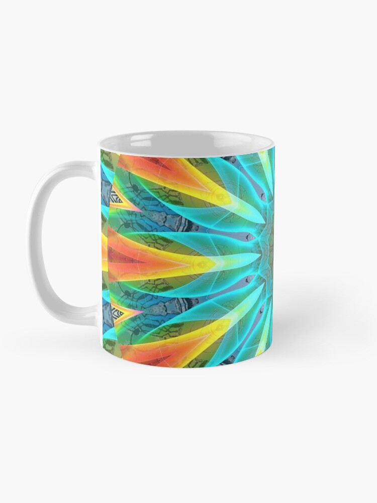 Alternate view of Aqua Gold Joy to the World Wild Flowers Mug