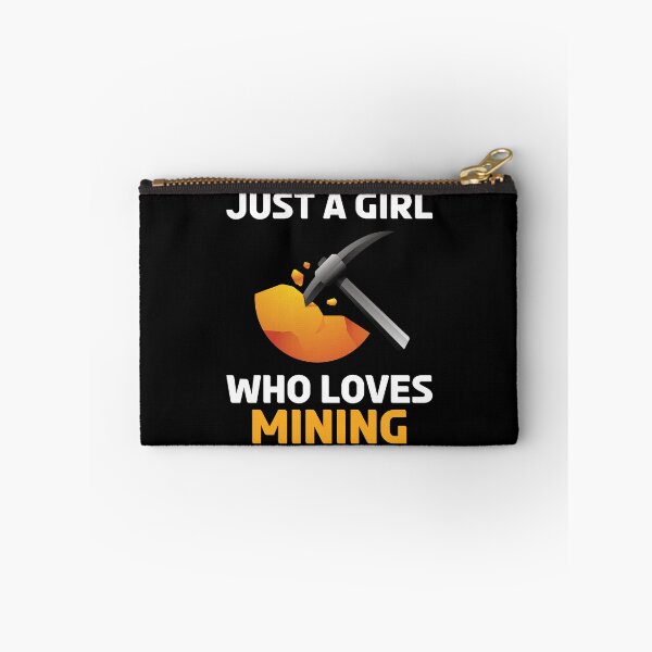 Item preview, Just A Girl Who Loves Mining Gold Coal Miner Pickaxe designed and sold by Hamza Gourram.