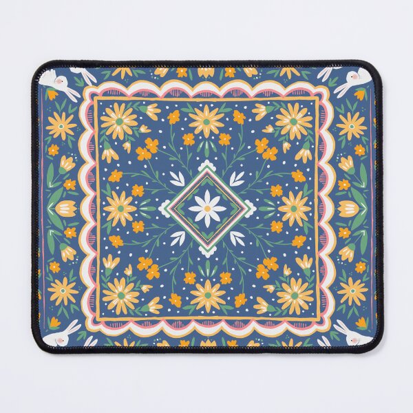 Item preview, White Bunnies Floral Bandana Scarf designed and sold by RDevane.