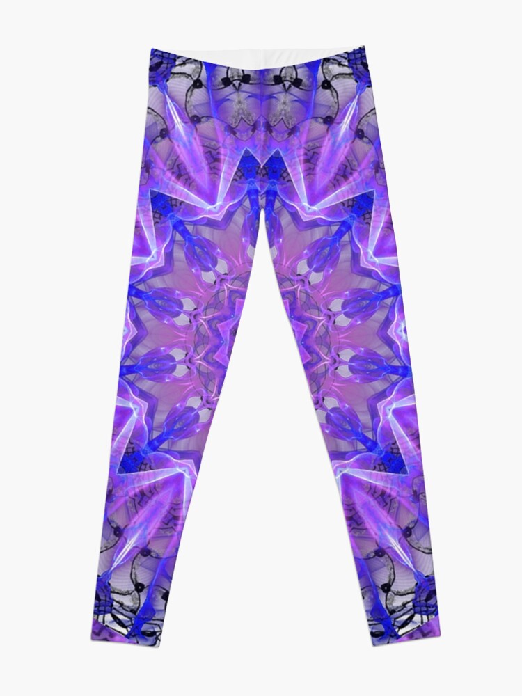 Alternate view of Abstract Plum Ice Crystal Palace Lattice Lace Leggings
