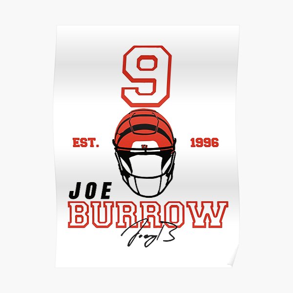 Joe Burrow 9 Poster for Sale by CliffTamas