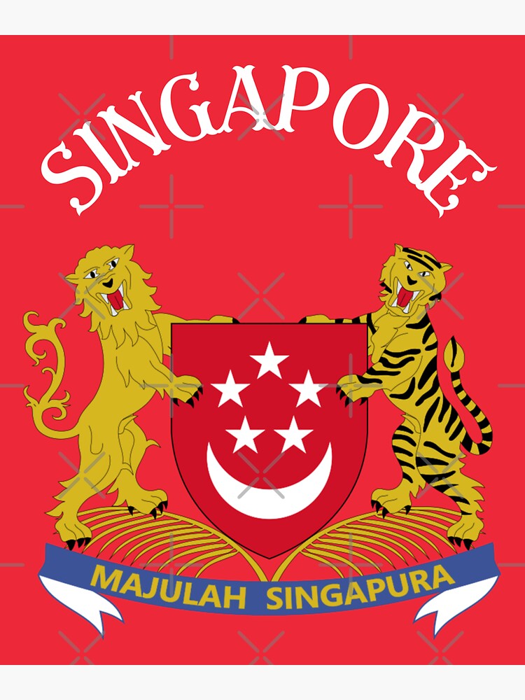 "Singapore Coat of Arms" Sticker for Sale by FedSherDesign Redbubble