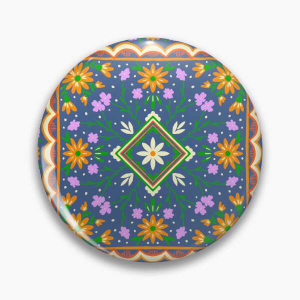 Aperçu de l'œuvre Bandana floral lapins orange/violet créée et vendue par RDevane.