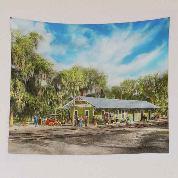 Item preview, Train Station - New Smyrna Train Station 1904 designed and sold by Mike Savad Photography.