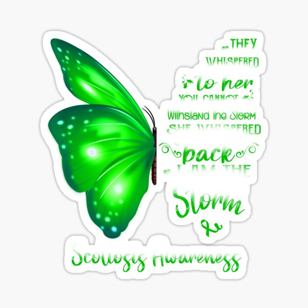 Item preview, She Whispered Back I Am The Storm Scoliosis Awareness Butterfly designed and sold by frechettee.