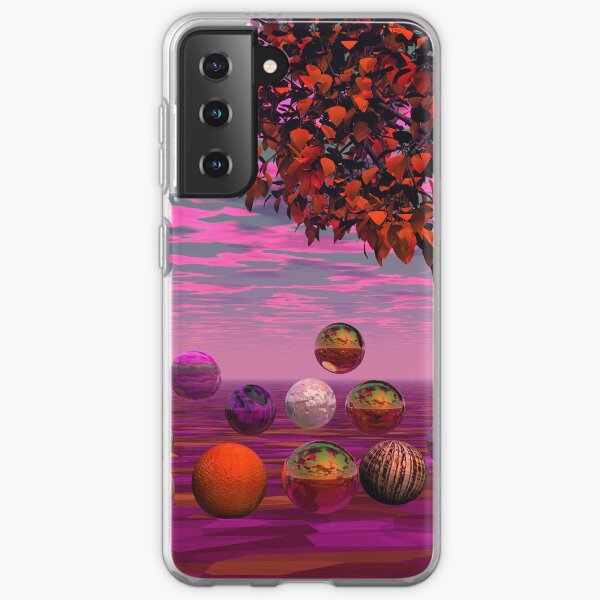 Bittersweet Opinion, Abstract Copper Raspberry Maple Tree Samsung Galaxy Soft Case
