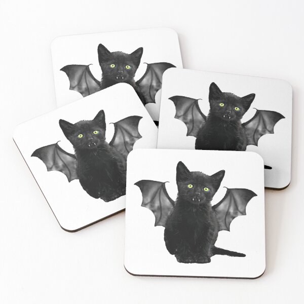 Item preview, Batcat Black Cat Kitten Bat Funny designed and sold by HarryBlum.