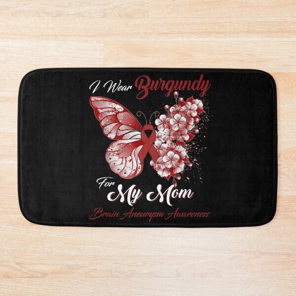 Item preview, I Wear Burgundy For My Mom Brain Aneurysm Awareness Butterfly Ribbon Gifts designed and sold by Adropine.