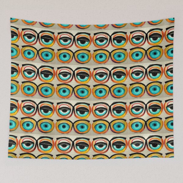 Item preview, Four Eyes Are Watching You Minimal Abstract designed and sold by thewishdesigns.
