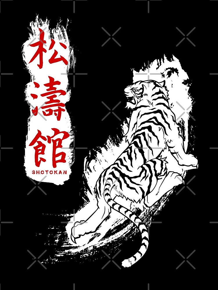 "Shotokan Kanji Tiger (white)" Scarf by DCornel Redbubble