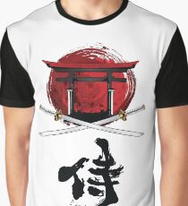 Samurai Katana Tori gate Kanji Graphic T-Shirt