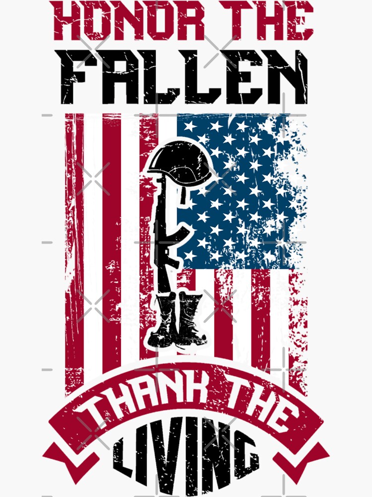 “Honor the fallen thank the living " Sticker for Sale by pnkpopcorn