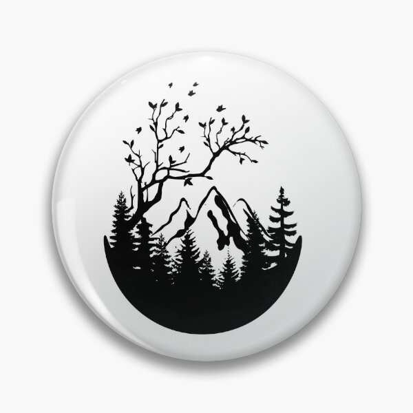 Item preview, Mountain and Trees,  Mountain silhouette designed and sold by shellnot.
