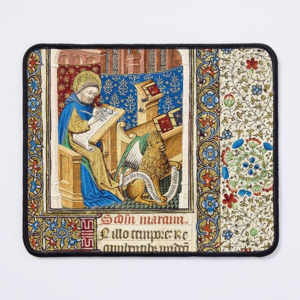 Item preview, Saint Mark, from a Medieval Manuscript designed and sold by IlluminatedPage.