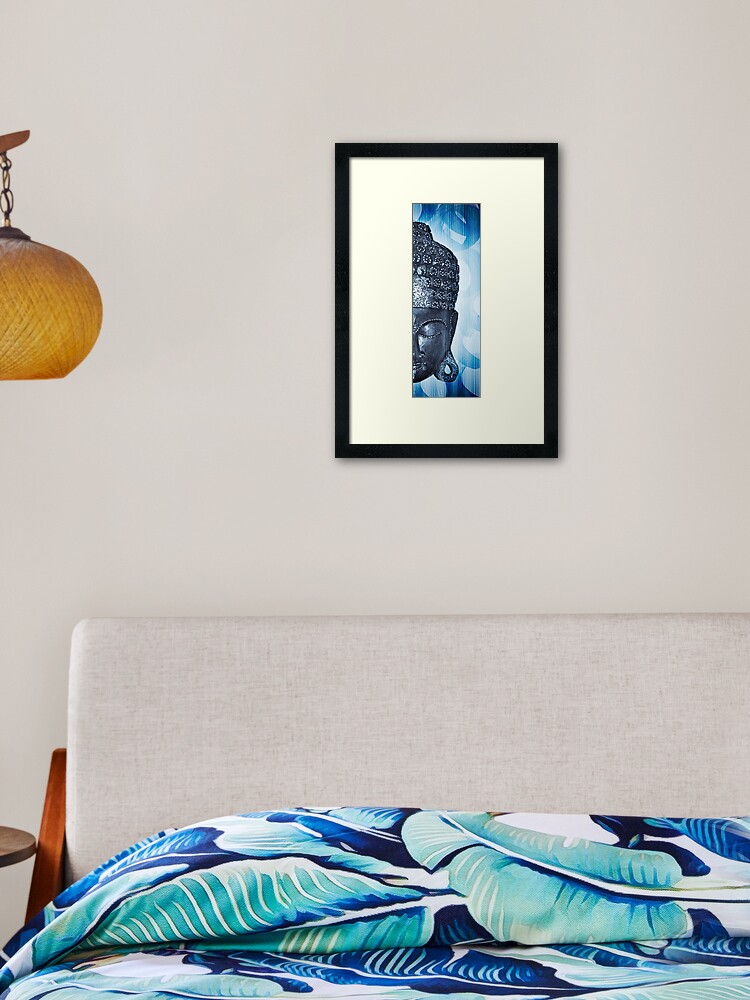 Blue Buddha Framed Art Print By Summerspirit Redbubble Blue Buddha Framed Art Print By