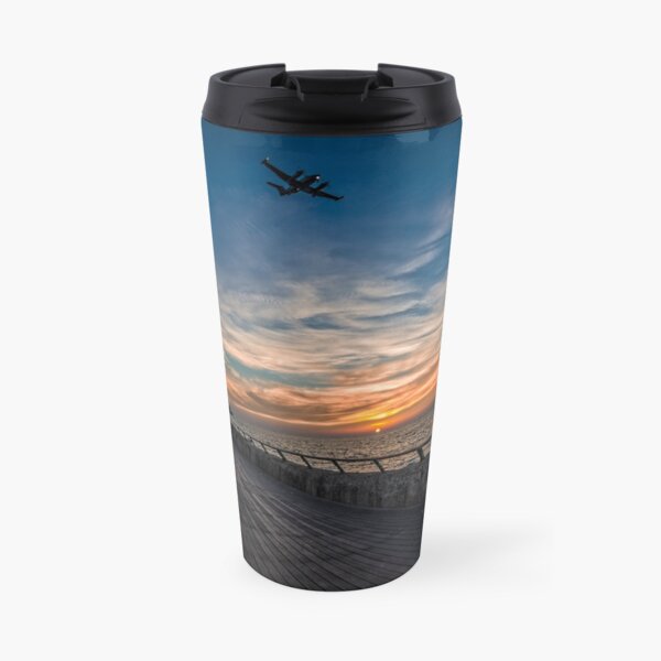 a cinematic moment at the Tel Aviv port Travel Mug