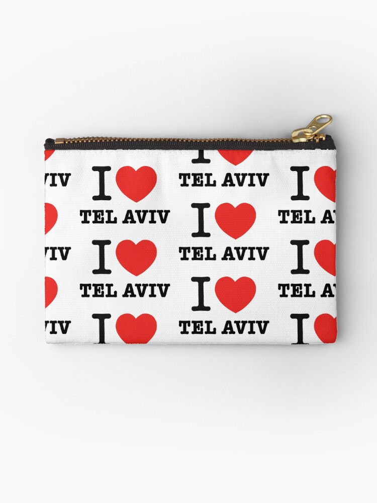 Thumbnail 1 of 4, Zipper Pouch, i love Tel Aviv designed and sold by Ronsho.
