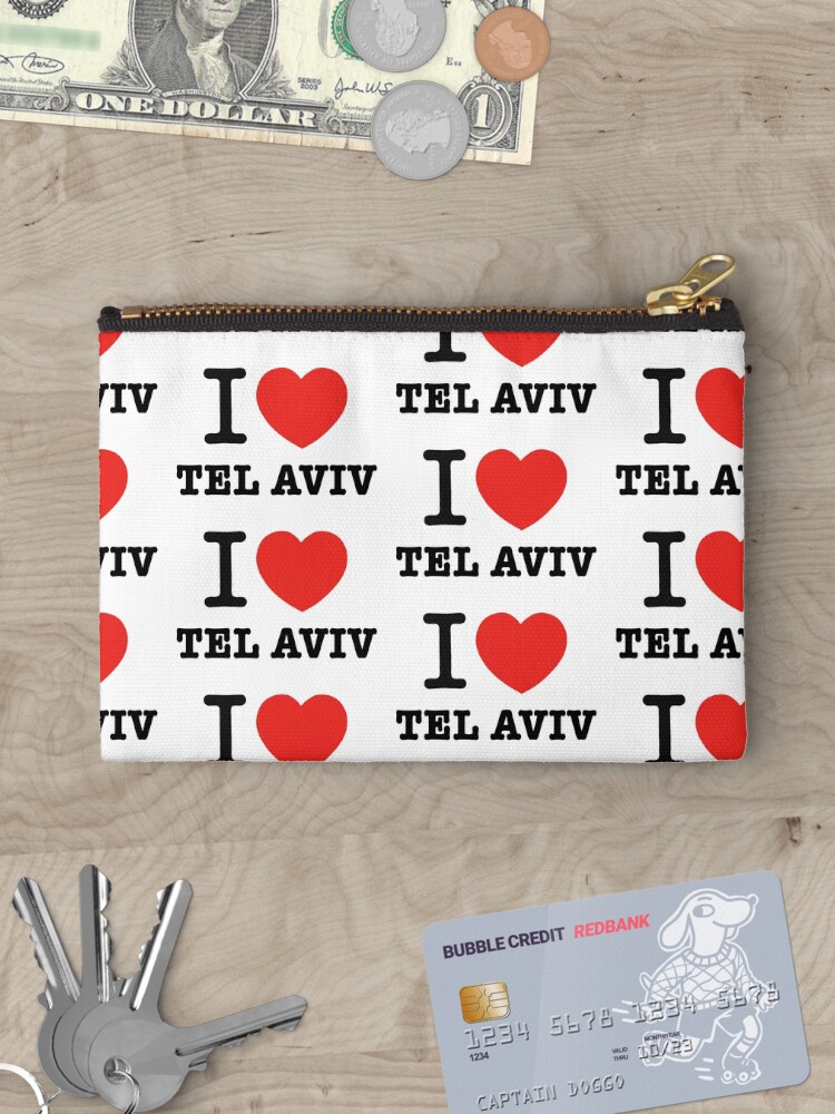 Thumbnail 3 of 4, Zipper Pouch, i love Tel Aviv designed and sold by Ronsho.