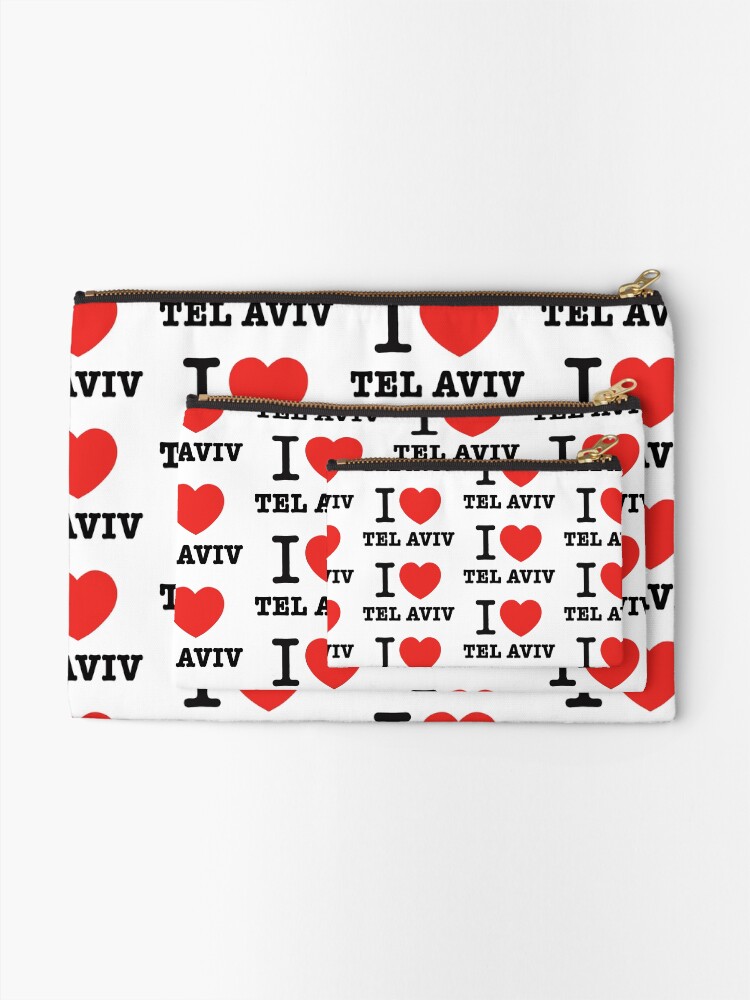 Thumbnail 2 of 4, Zipper Pouch, i love Tel Aviv designed and sold by Ronsho.